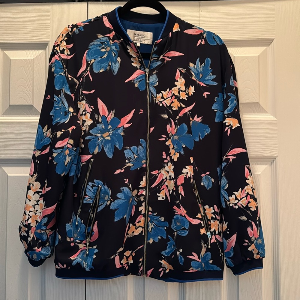 Zara floral bomber jacket